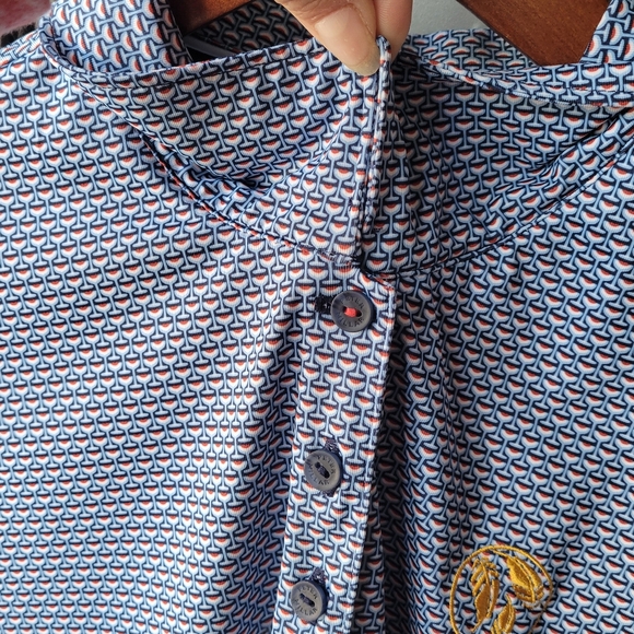 Peter Millar Women's Sleeveless Golf Polo top Collar Buttons Blue Size XL - Picture 11 of 12